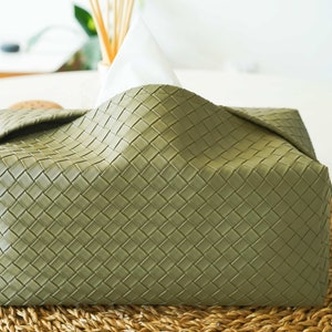 Tissue Box Dispenser Paper Holder Napkin Case Organiser PU Leather