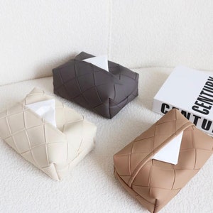 Tissue Box Dispenser Paper Holder Napkin Case Organiser PU Leather