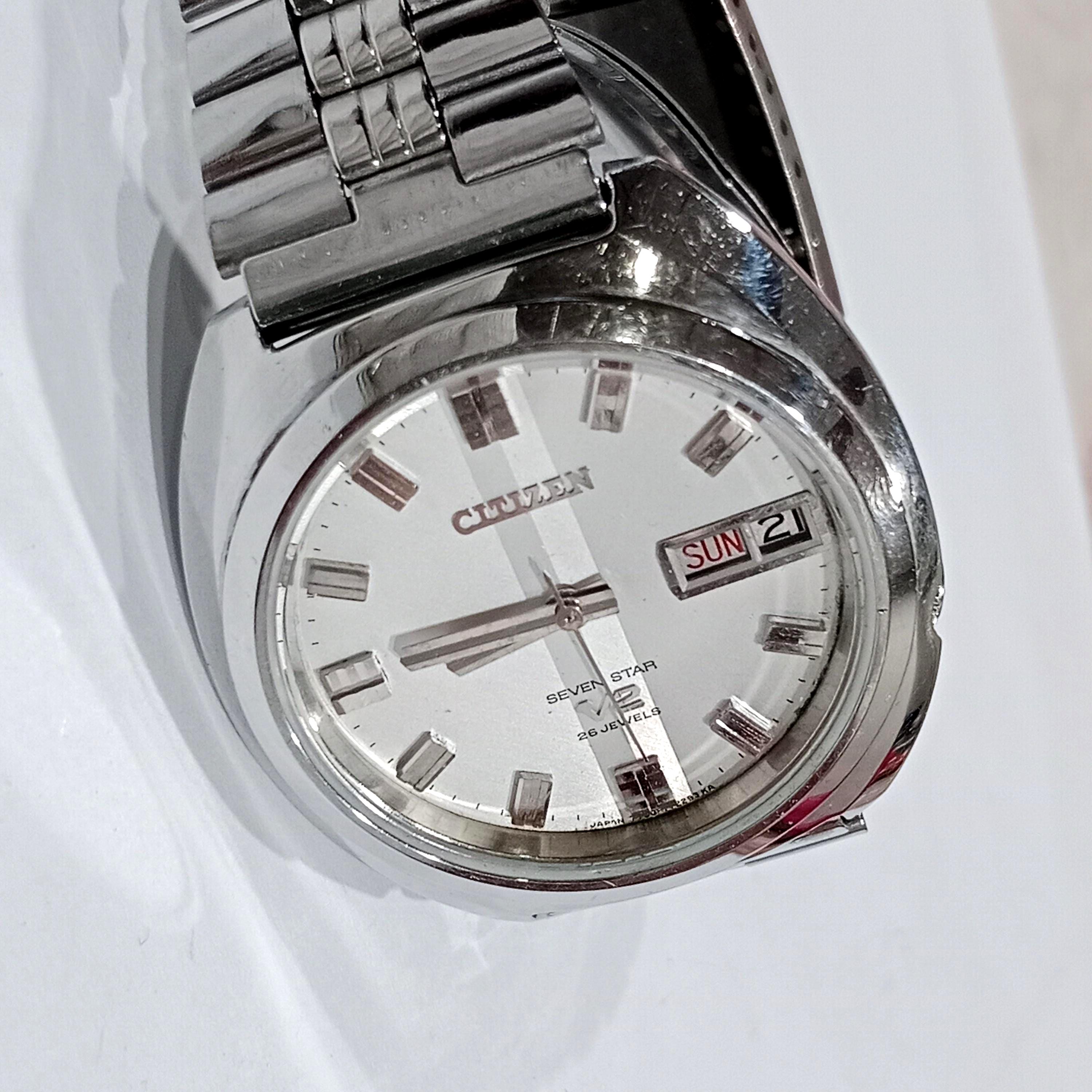 Gift Vintage Men's Watch Citizen Seven Star V2 Automatic Day-date