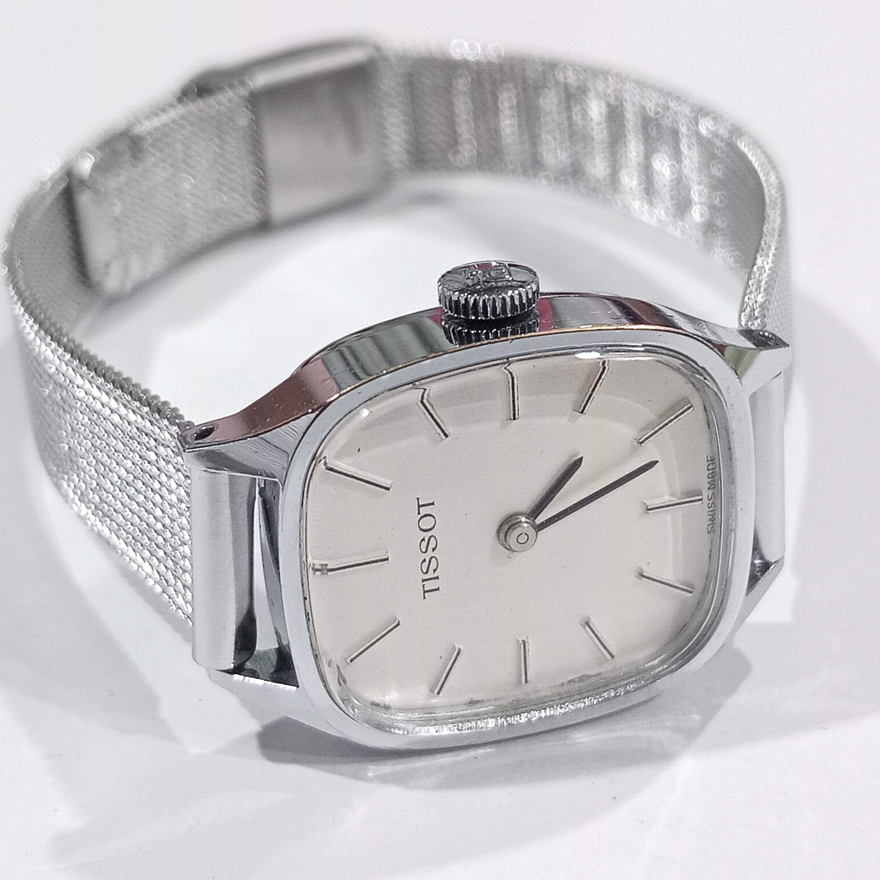 Working VTG Tissot Ladies 10K RGB Silver watch 16mm Manual Wind Fit 6in Rare Run Tissot Mechanical (Manual) Luxury Wristwatches for sale | eBay main image 2