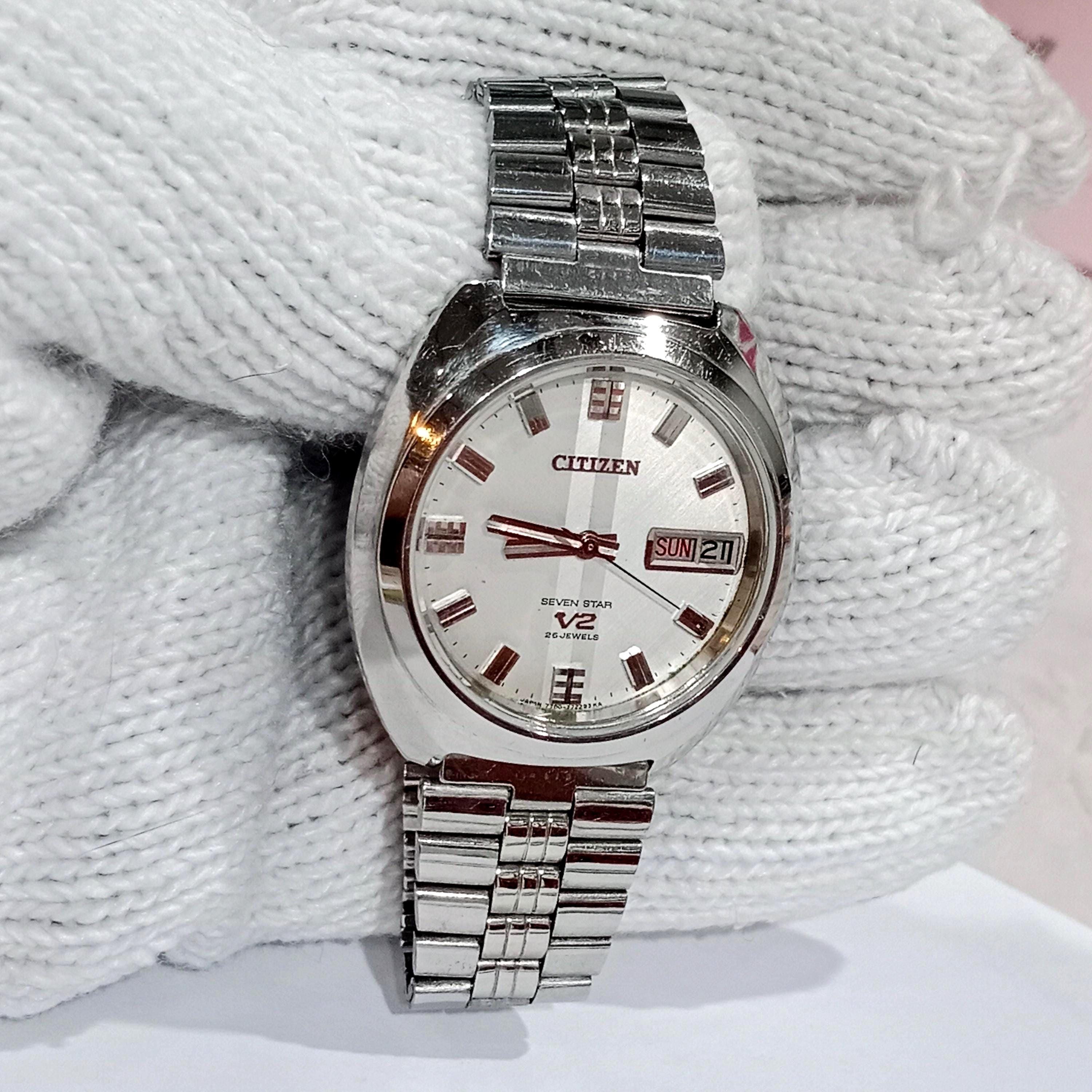 Gift Vintage Men's Watch Citizen Seven Star V2 Automatic Day-date