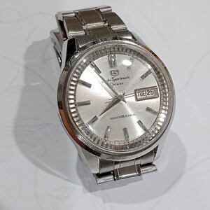 Reloj vintage de regalo para hombre Seiko Sportsmatic Deluxe 7619 Reloj automático 25 joyas Fondo de caja Dolphin imagen 2