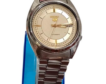 Vintage Seiko 5 automatisch dag-datum herenhorloge mechanisch horloge roestvrijstalen dresswatch