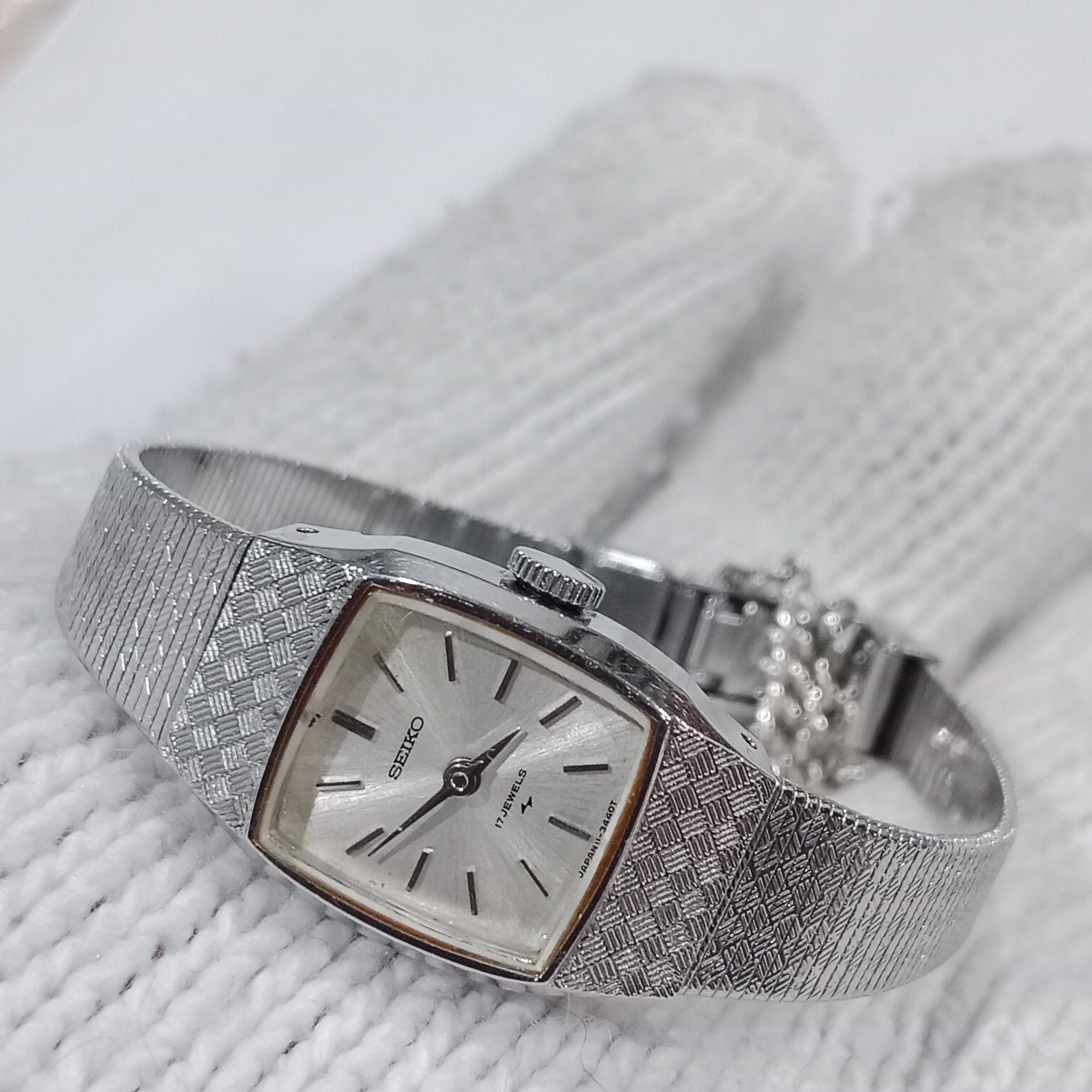 Vintage silver seiko watch women - Etsy 日本