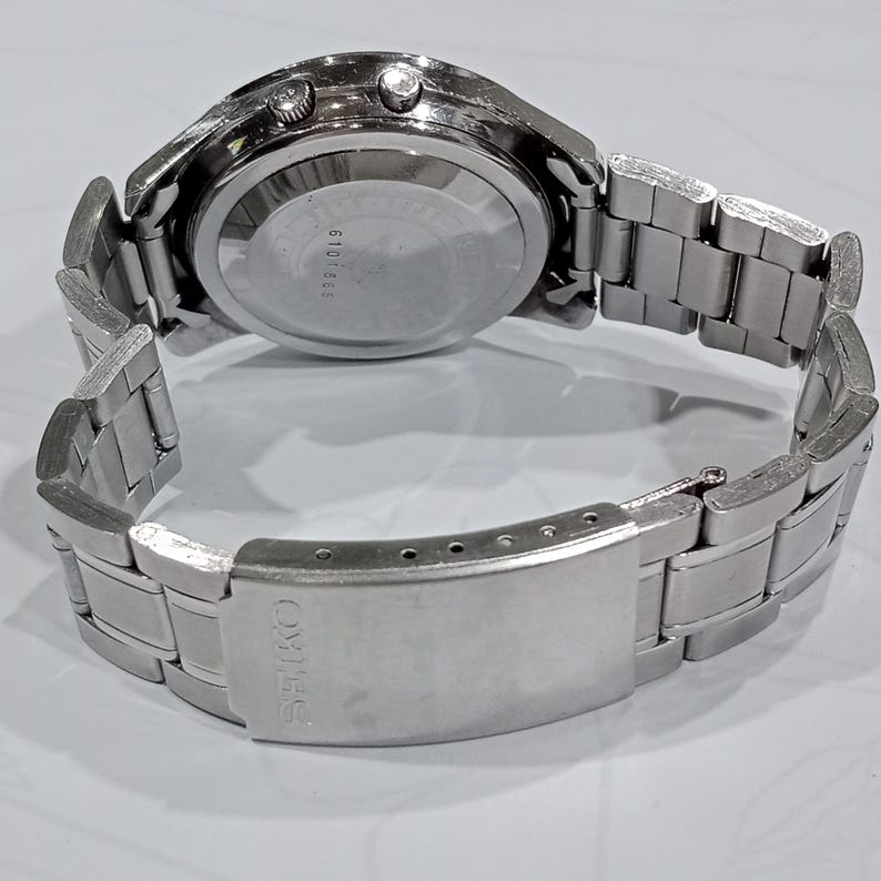 Reloj vintage de regalo para hombre Seiko Sportsmatic Deluxe 7619 Reloj automático 25 joyas Fondo de caja Dolphin imagen 4