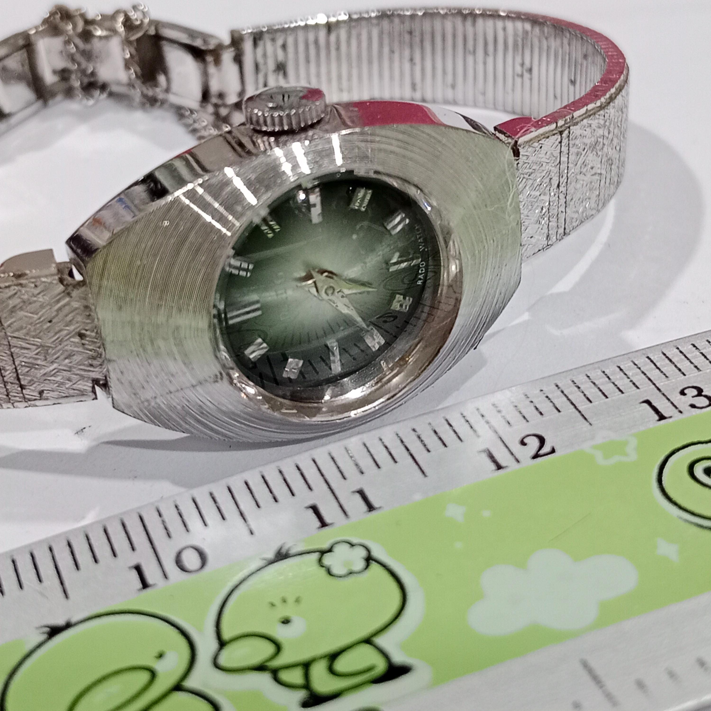Oval Shape Rado Vintage Rado Ladies Watch Oval Shape Emerald Green Dial Manual Wind ...