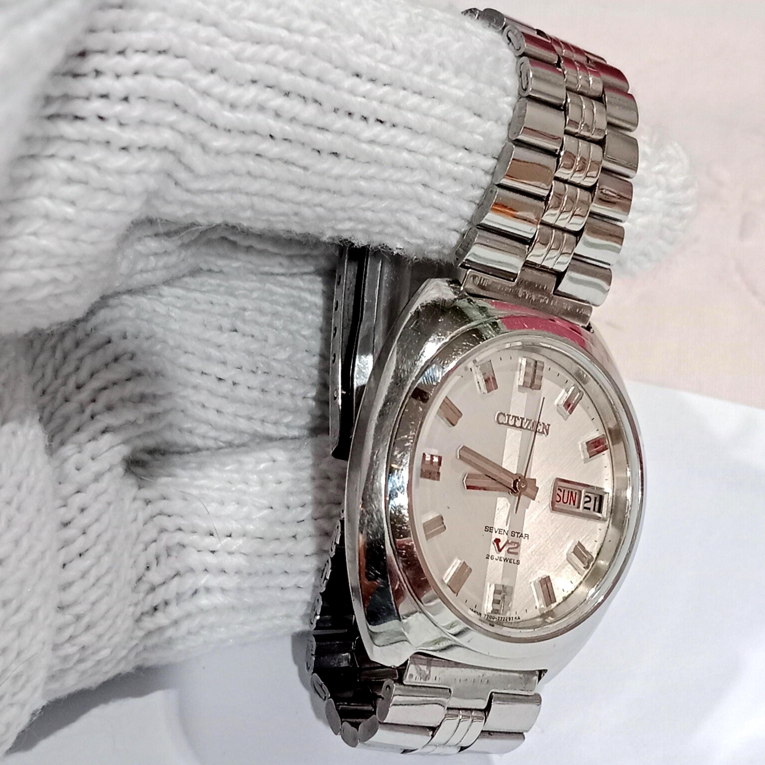 Gift Vintage Men's Watch Citizen Seven Star V2 Automatic Day-date