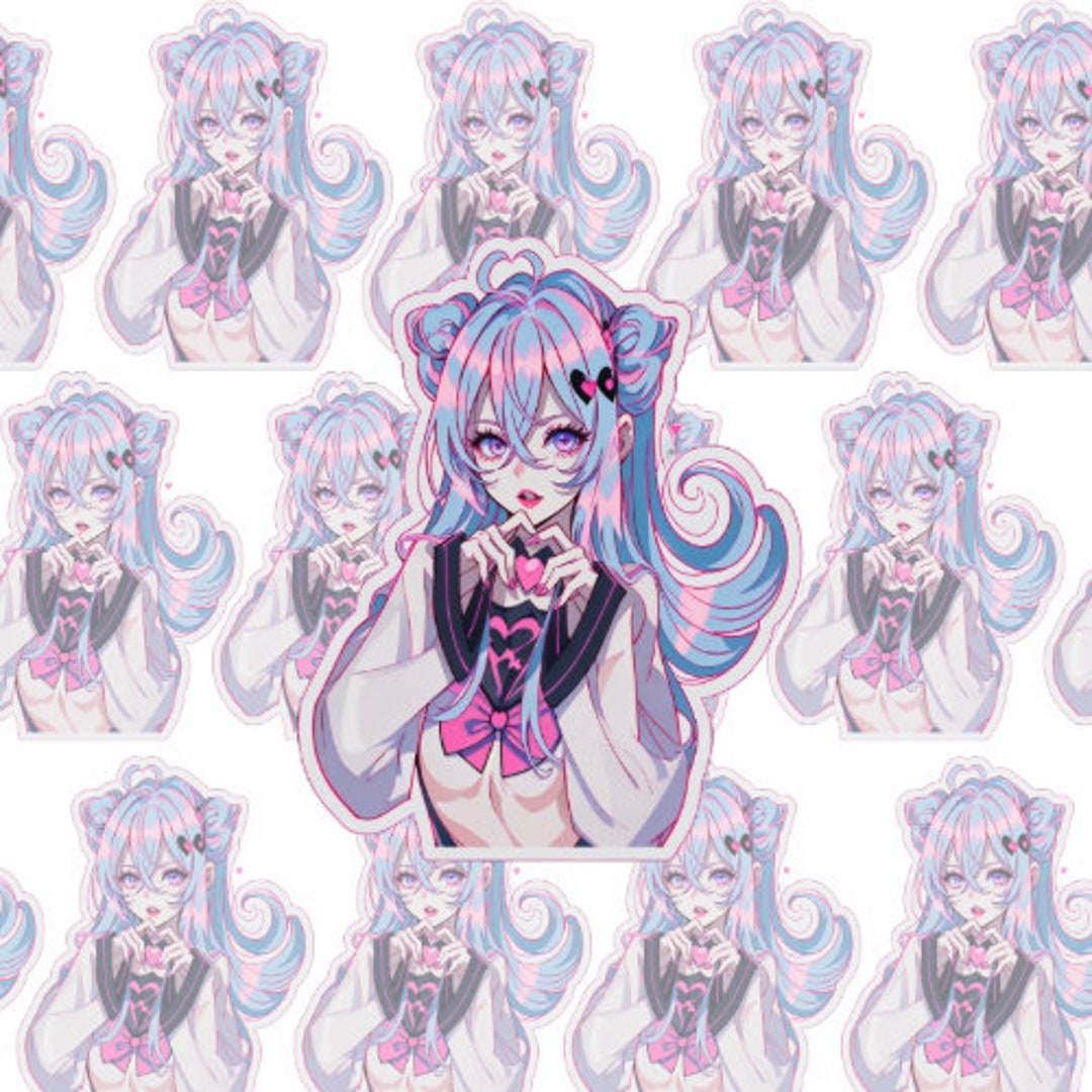Hanami Heartshine Holographic Sticker - Etsy
