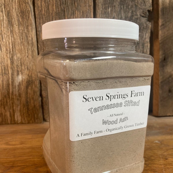 Seven Springs Farm - Tennessee Sifted Wood Ash - All Natural Ashes from Organically Grown Hardwood Timber