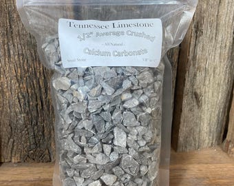 5lb Tennessee Limestone Sedimentary Rock – Small 1/2" Crushed Average - Natural Calcium Carbonate for Science Classroom, Cactus, Aquarium