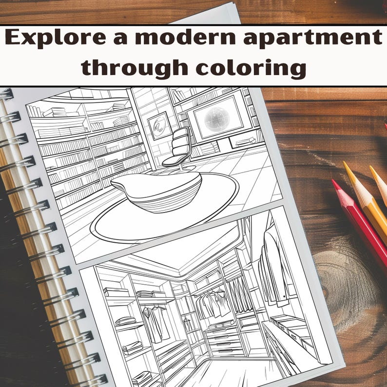 Create Your Own Home, 24 Coloring Pages. Digital Coloring Book ...