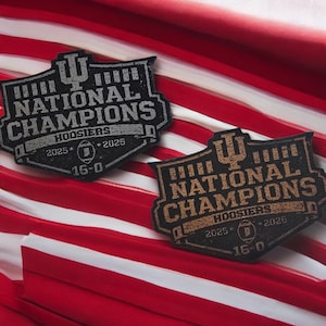 Indiana Hoosier Champion Lädermärken (Tröjor, Mössor, Väskor, etc.)