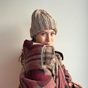 Hand-knitted 100% Merino Wool Hat