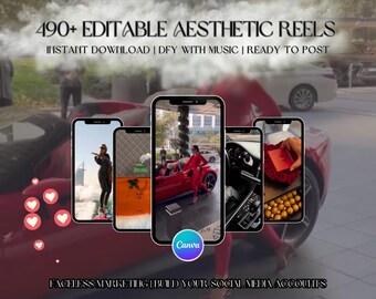 490+ Faceless Videos | Luxury Content for Lifestyle Social Media Creators | Reels, TikToks, Pinterest Posts