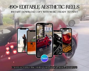 490+ Faceless Videos | Luxury Content for Lifestyle Social Media Creators | Reels, TikToks, Pinterest Posts