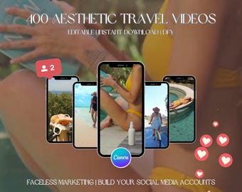Travel Content Videos for Influencer Lifestyle Social Media Creators | Reels, TikToks, Pinterest Posts