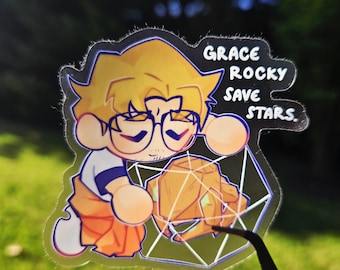 Project Hail Mary Grace & Rocky 3” Clear Sticker