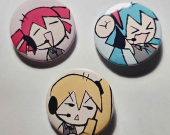Triple Baka Miku Teto Neru Button Pins