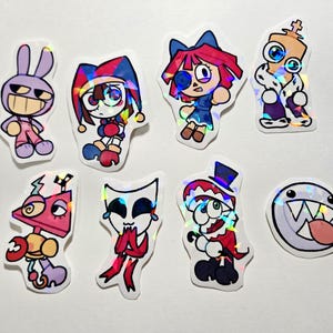 The Amazing Digital Circus TADC Vinyl Stickers (Pomni, Jax, Ragatha, Kinger, Zooble, Gangle) image 2