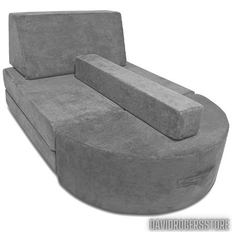 Modular Microsuede Foam Play Couch With Five Soft Furniture Etsy