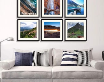 A3 Picture Frame: White Mount, Wall Hanging Photo Frame