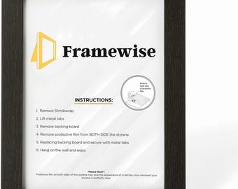 36 x 24 Inch Poster Frame: MDF Wood, Wall Art - 2 Pack