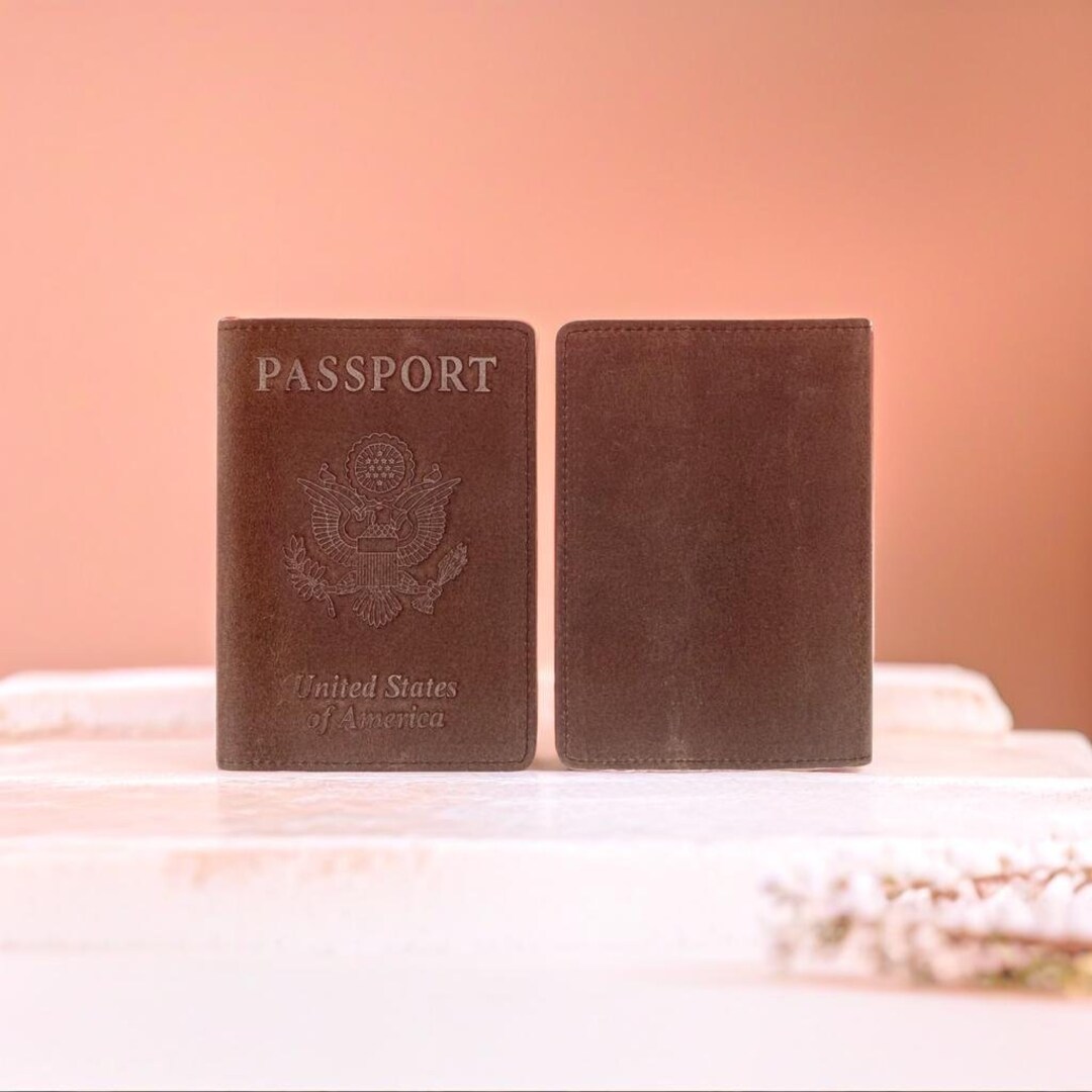 Genuine Leather Passport Cover USA Passport Cover Patent Etsy