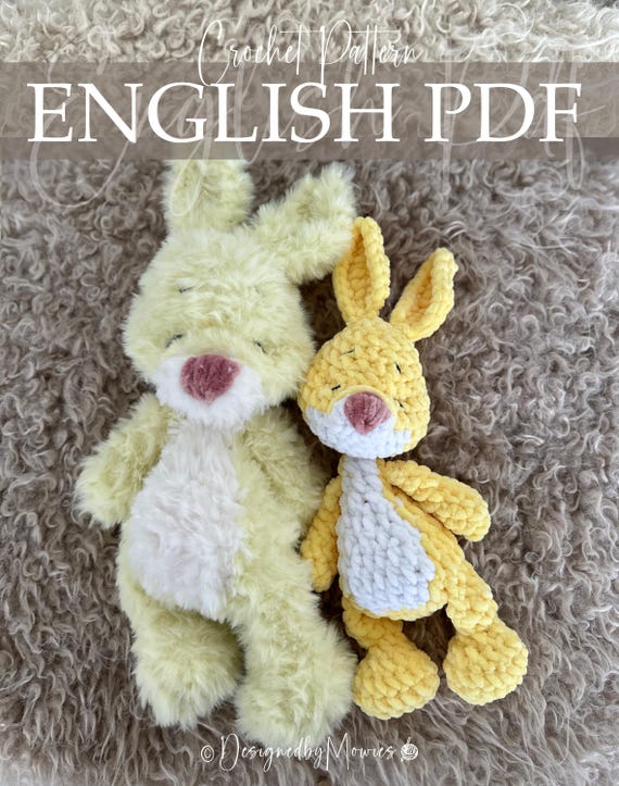 Storybook Rabbit Crochet Pattern • Clever Plush Bunny • Fur & Chenille Yarn • Beginner Friendly Amigurumi PDF • Instant Download