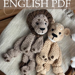 Charmed Low sew pattern, Snuggler, cute Lion, amigurumi pattern, Crochet, soft snuggler, stuffed plush animal, ,baby shower gift,