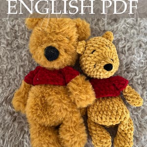Classic Storybook Bear Crochet Pattern • Plush Honey Bear • Fur & Chenille Yarn • Beginner Friendly Amigurumi PDF • Instant Download