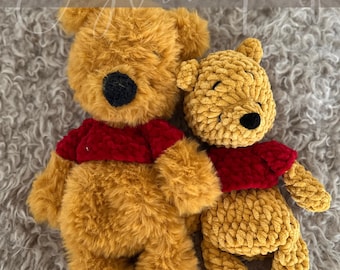 Classic Storybook Bear Crochet Pattern • Plush Honey Bear • Fur & Chenille Yarn • Beginner Friendly Amigurumi PDF • Instant Download