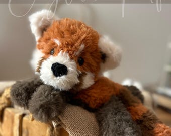 Soft Plush Red Panda Crochet Pattern • Fur Yarn / Chenille Amigurumi • Large Plush Animal • Beginner Friendly Pattern • PDF Instant Download