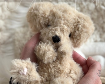 Häkelanleitung für einen neugeborenen Welpen (PDF) | Realistisches Fell, Amigurumi-Hunde-Plüschtier | Sofort-Download der Häkelanleitung für einen Babywelpen