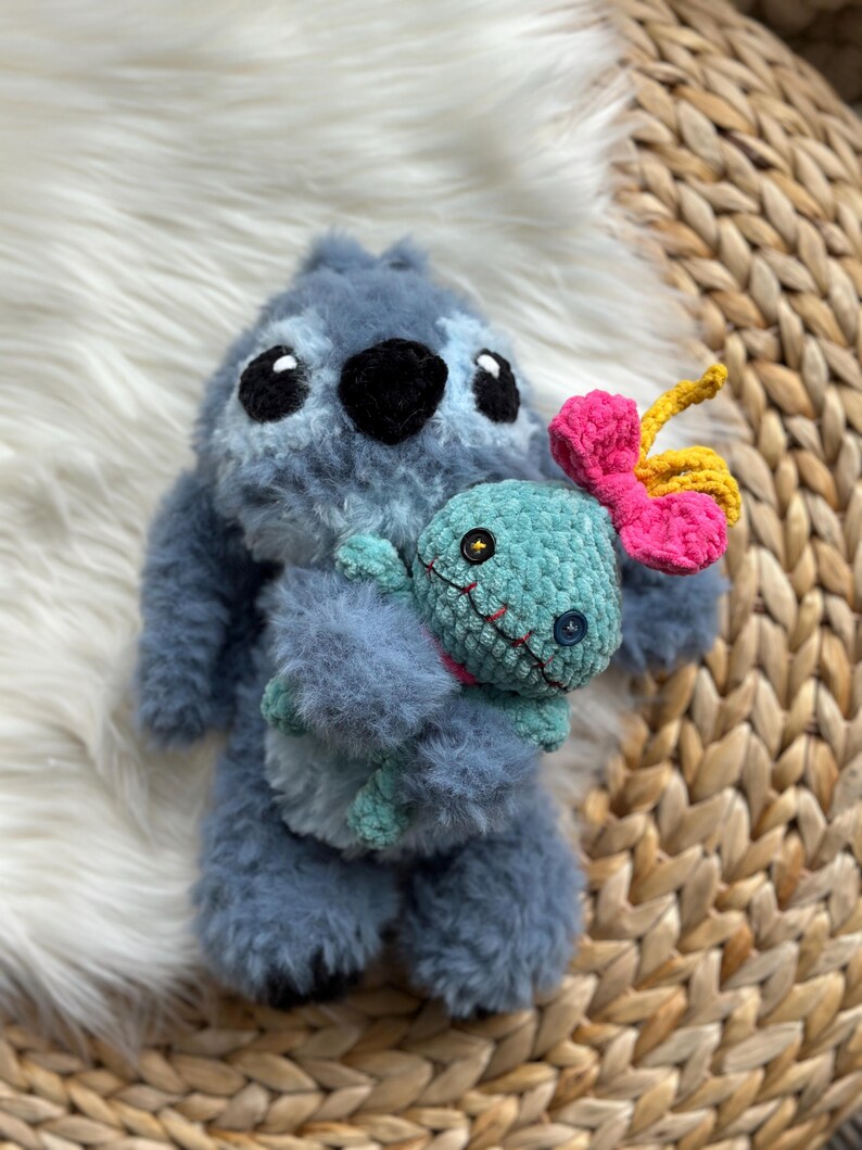 Bundle Stitch, Angel and Scrump, Alien Plush Crochet Pattern Bundle PDF, Creature Amigurumi, Fur or Chenille Plush Set, Digital Download image 13