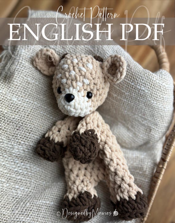 Soft Plush deer – Low Sew & Quick Crochet Pattern | Beginner-Friendly Amigurumi Toy | Instant PDF Download