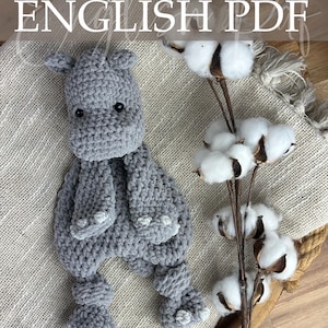 Charmed Low sew pattern, Snuggler, cute Hippo, amigurumi pattern, Crochet, soft snuggler, stuffed plush animal, ,baby shower gift,