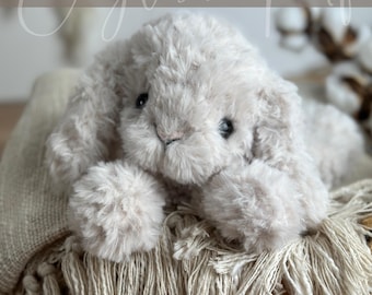 Extra Soft Plush Bunny Crochet Pattern • Large Fluffy Bunny • Fur Yarn Rabbit Amigurumi • Advanced Beginner/ Intermediate PDF • Instant Dow
