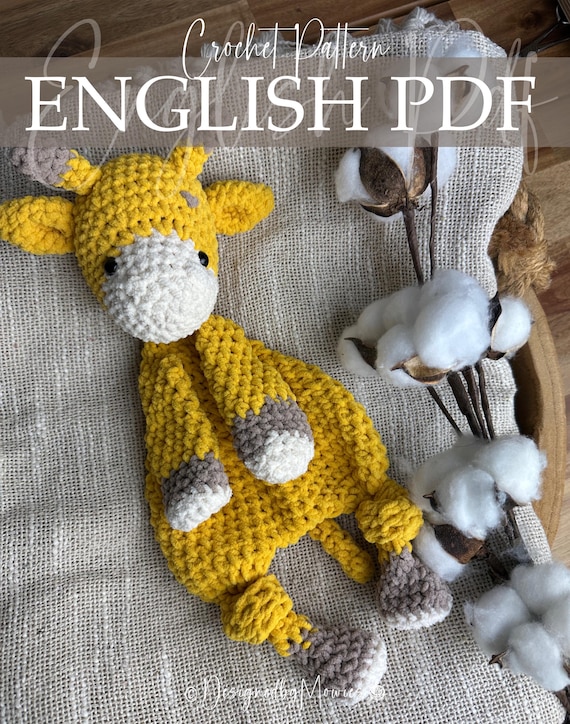 Charmed Low sew pattern, Snuggler, cute Giraffe, amigurumi pattern, Crochet, soft snuggler, stuffed plush animal, baby shower gift,