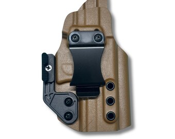 Glock 29/30 IWB of OWB aangepaste kydex-holster - verstelbare retentie - optische snede - dempervizier compatibel - handgemaakt in de VS