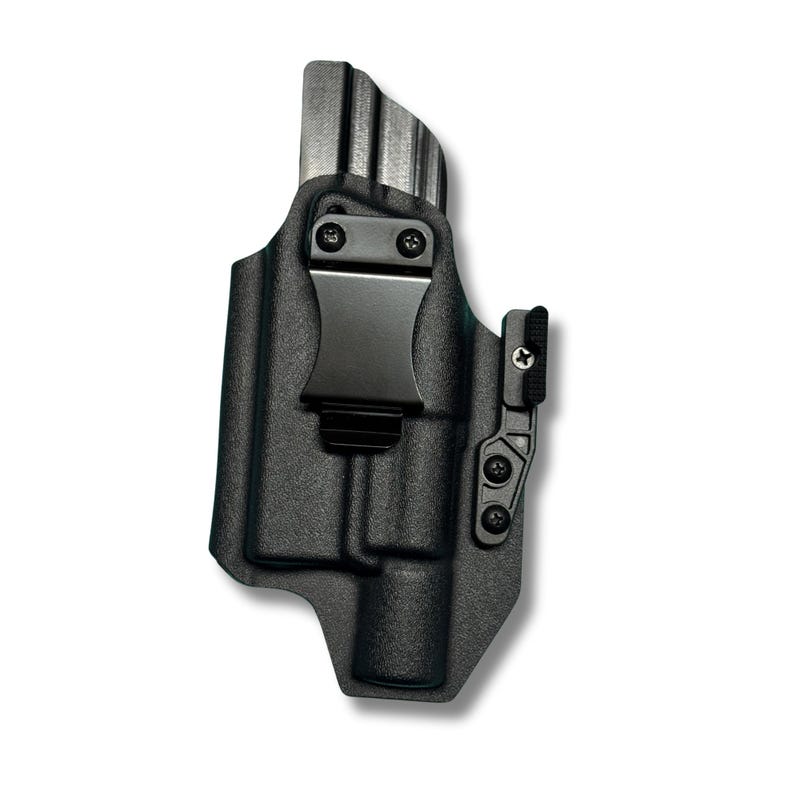 A black tactical pocket is shown, with a black handle and a black clip.