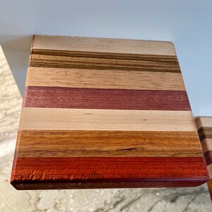Mini flytande hyllor - Paduk, Canary, Purple Heart, Poplar och Zebra Woods