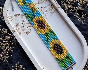 Armband „Ukrainische Sonnenblumen“