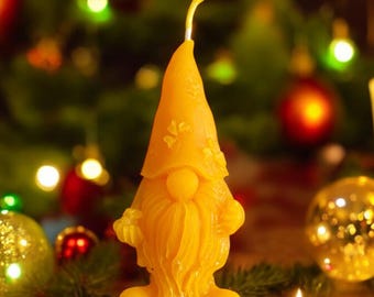 Gnome with Beard - Candle made from organic beeswax