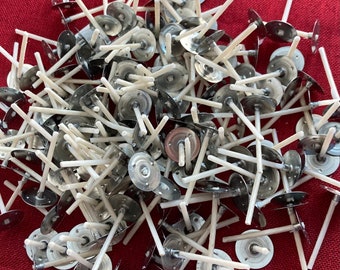 Tealight wick with base 30 mm tealight wick 100% cotton pre-waxed