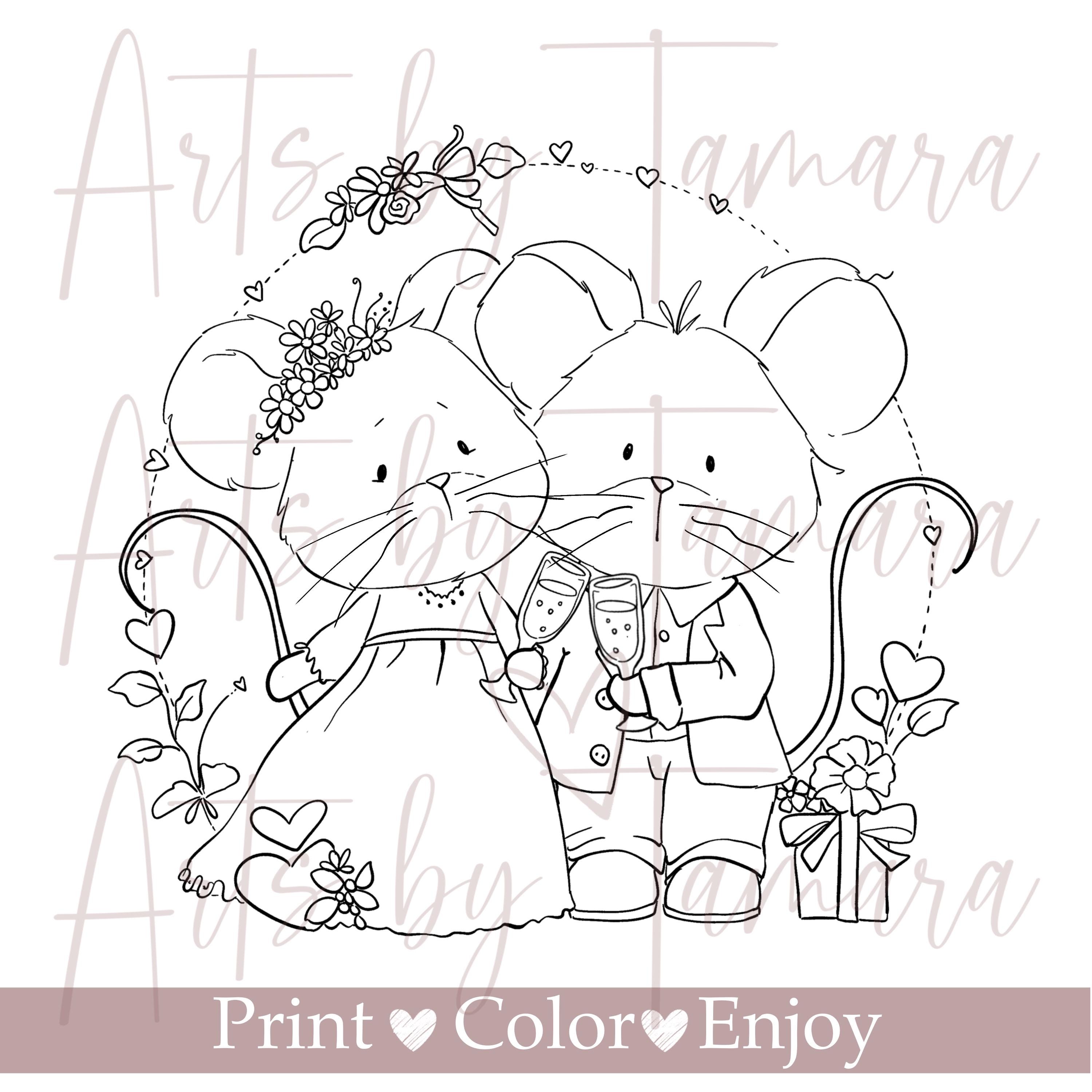 Love & Valentine Fine Line Coloring Pages | Cute Scribbled Line Art ...