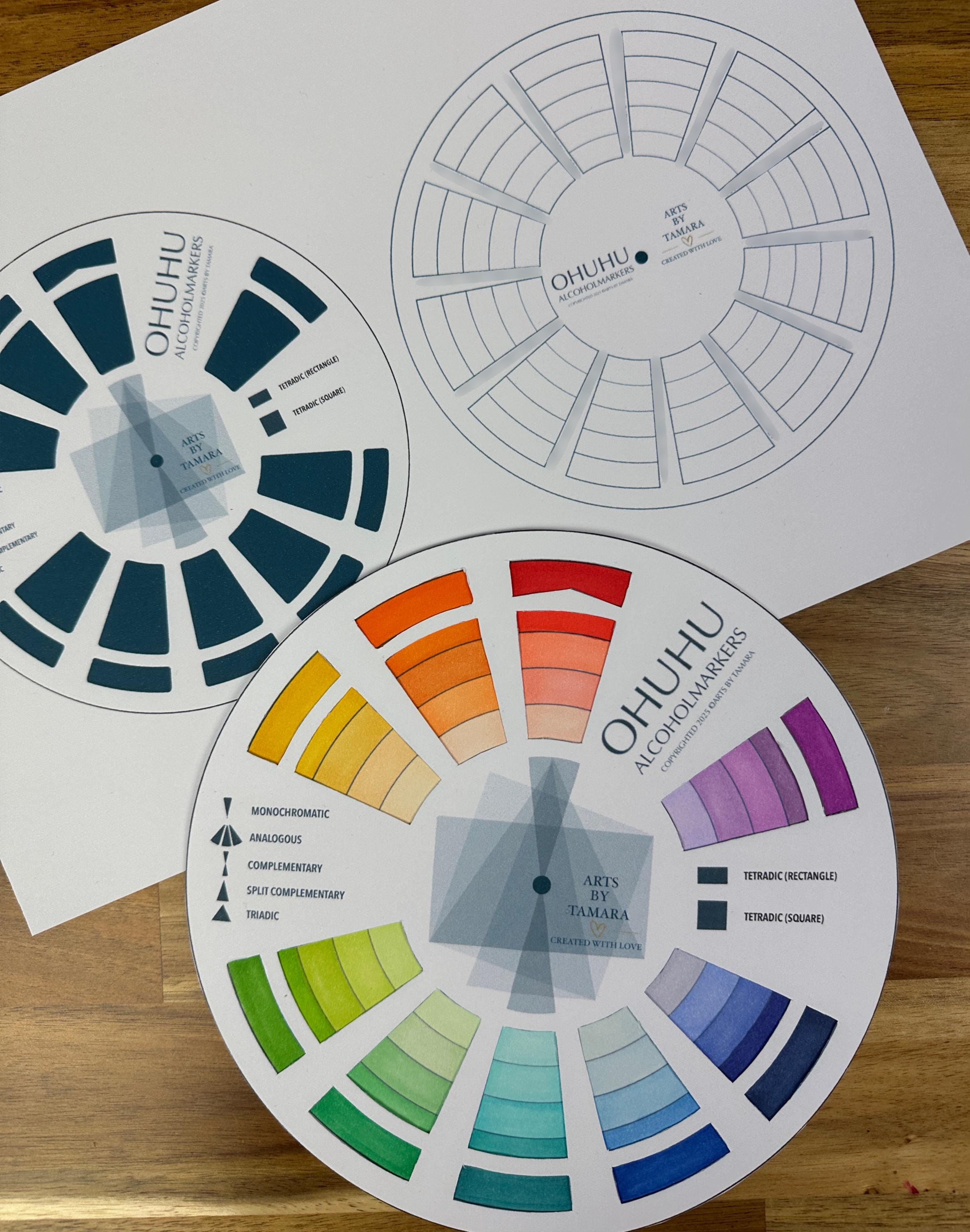 Chromatic Ohuhu Honolulu Colorwheel, 2 formats, include how to use, digital, Digital print files,