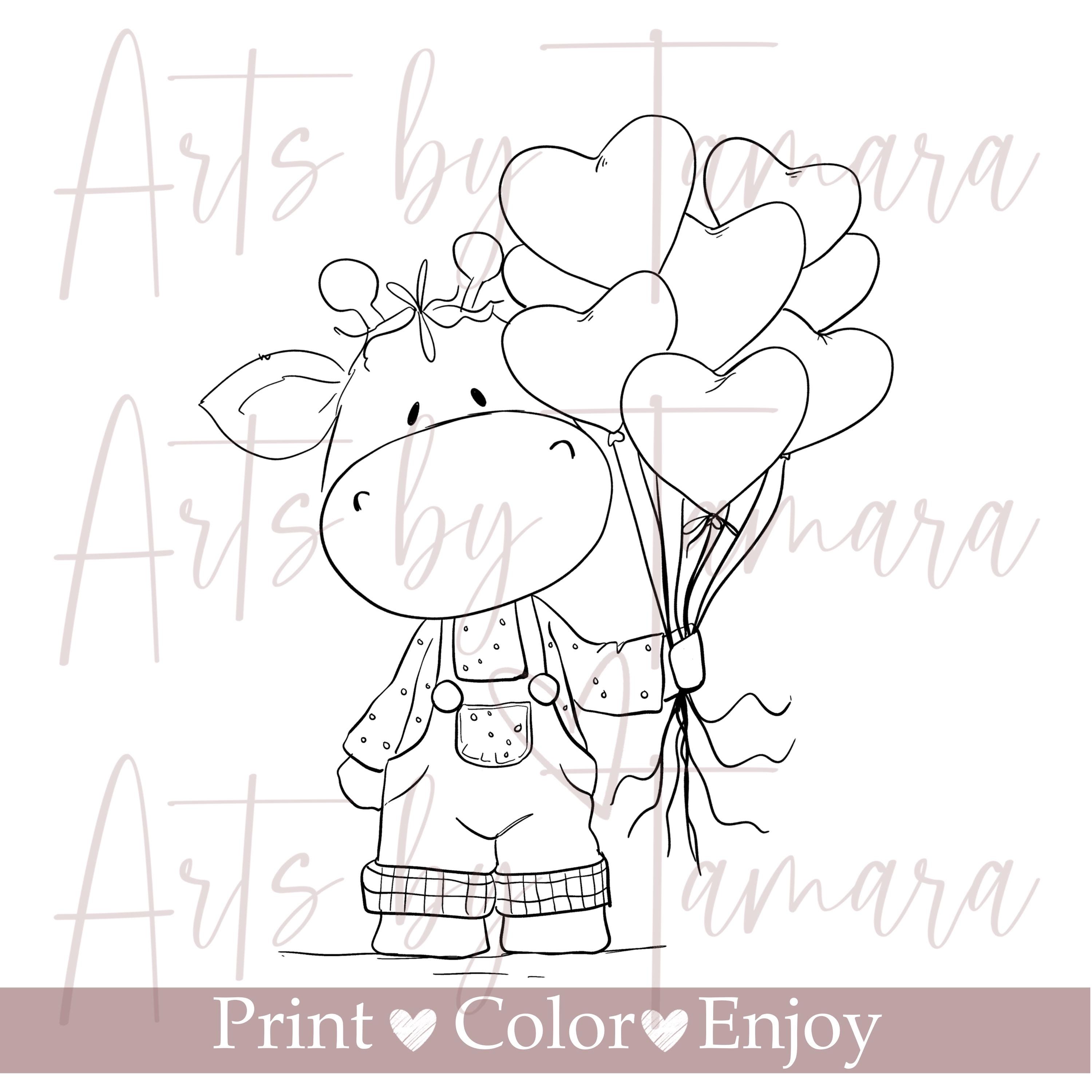 Love & Valentine Fine Line Coloring Pages | Cute Scribbled Line Art ...