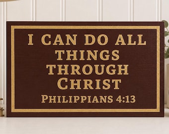 Personalized Bible Verse Wood Sign: Custom Scripture Plaque