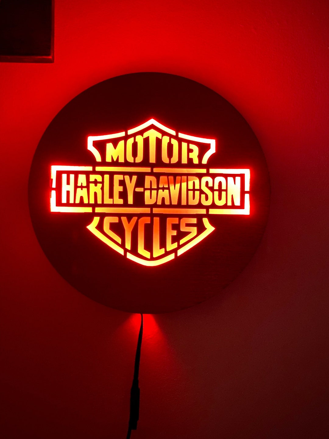 Haley Led Sign 11 Harley Davidson Inspired Led Lit Sign With Remote Control. Multi ...