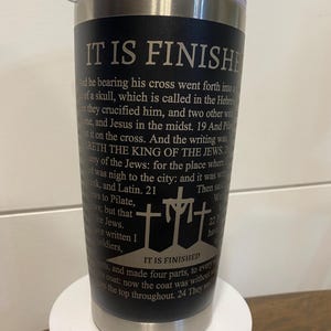 Christian 20oz Tumbler, Bible Verse Tumbler, Faith Based Travel Mug, Religious Quotes Tumbler, Stainless Steel Tumbler, Jesus Tumbler Gifts